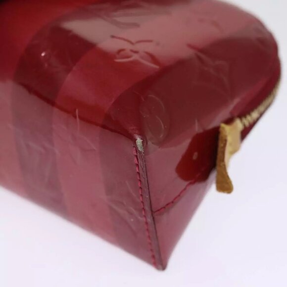 LOUIS VUITTON Vernis Rayure Pochette Cosmetic Pomme D'amour LV Auth - Picture 12 of 16